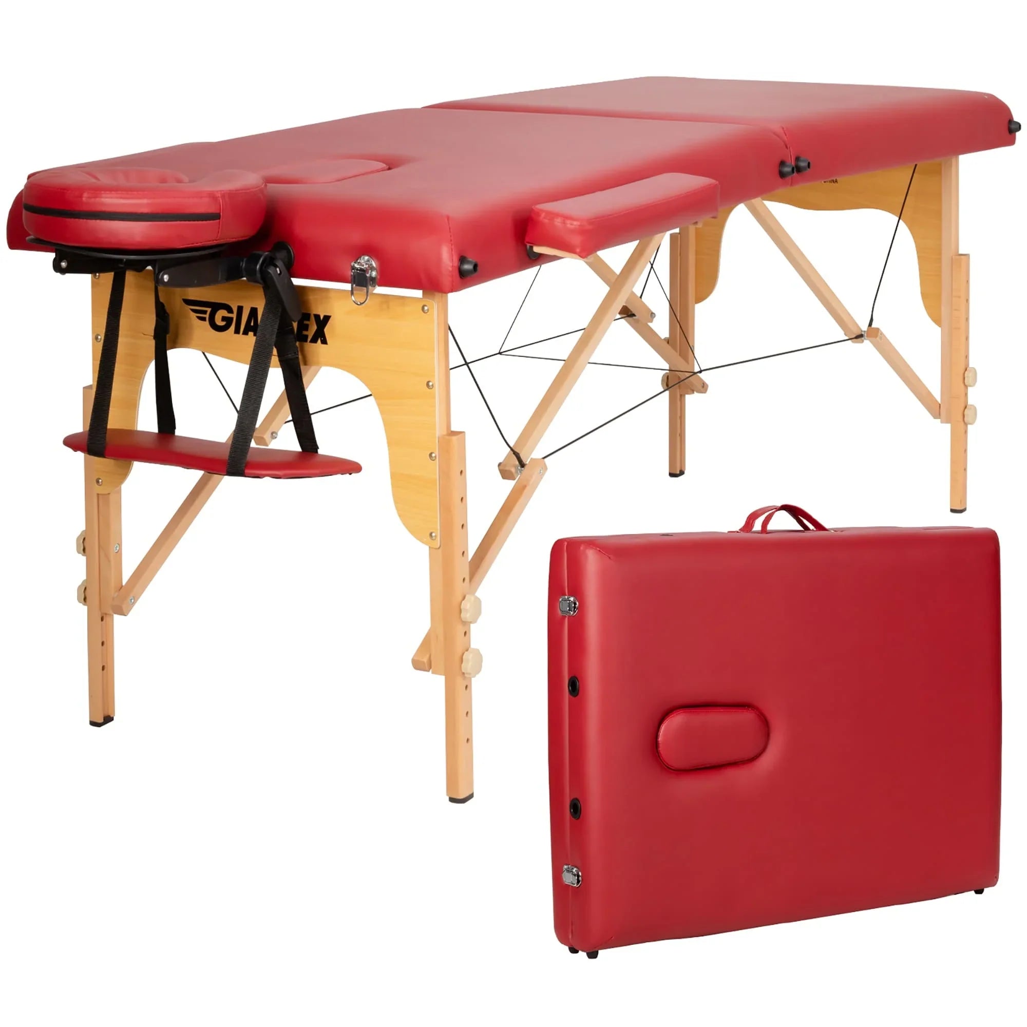 Table de Massage Portable 84L Réglable pour Soins du Visage, Tatouage, avec Housse de Transport