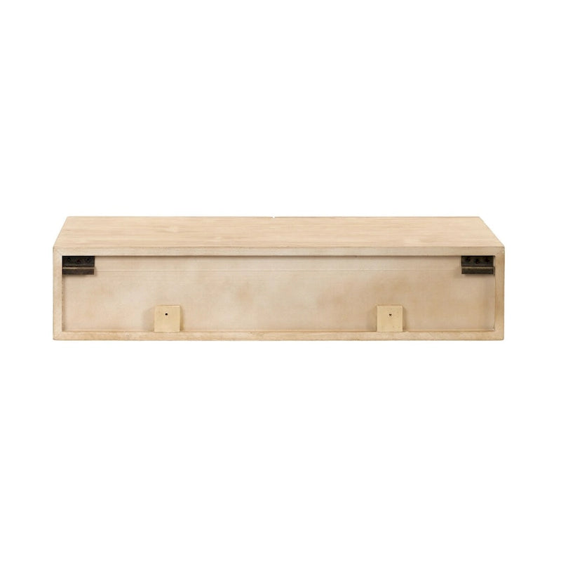 Kate et Laurel Ori Console Flottante en Rotin - 28x13x6