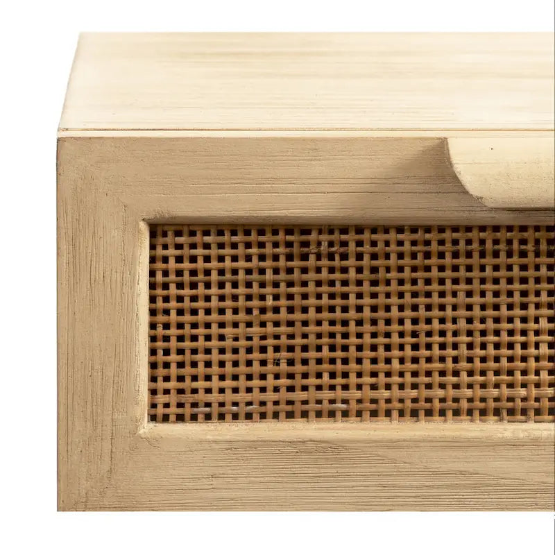 Kate et Laurel Ori Console Flottante en Rotin - 28x13x6