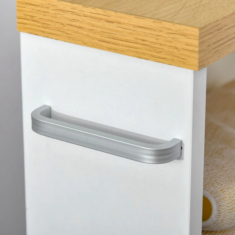 Dessert de rangement blanc à 3 niveaux et roulettes pour salle de bain
