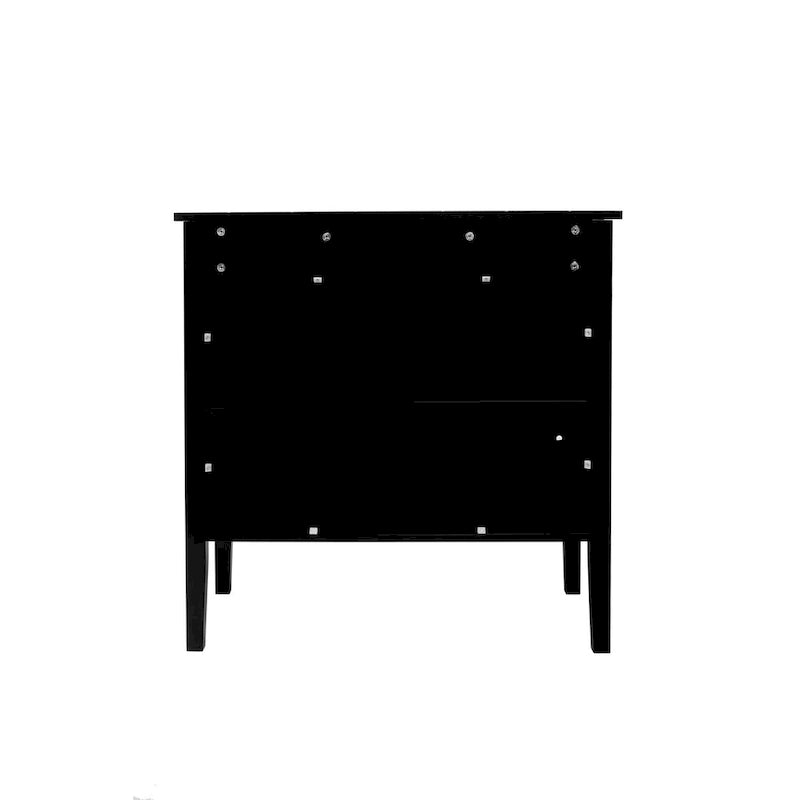 Buffet vintage 2 portes noir/gris avec étagères réglables