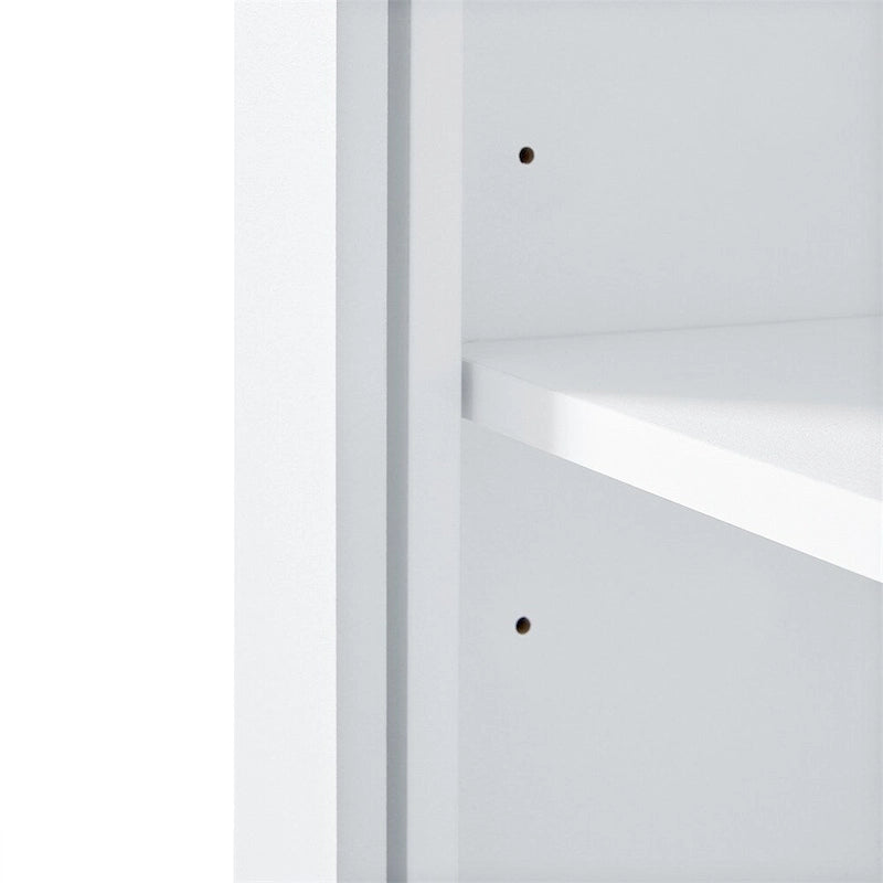 Meuble de rangement haut blanc avec 2 portes et 1 tiroir