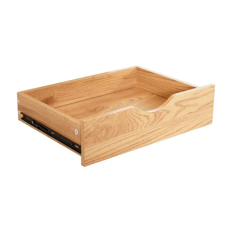 Étroite commode en bois à 9 tiroirs coulissants et étagère de rangement supérieure