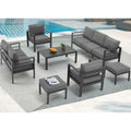 AECOJOY Ensemble de 7 Meubles de Jardin en Aluminium pour Extérieur