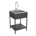 Transolid EWS-2422S Évier de buanderie et support de lavage en acier inoxydable de 24 po L x 22 po P x 35 po H - 24 po x 22 po