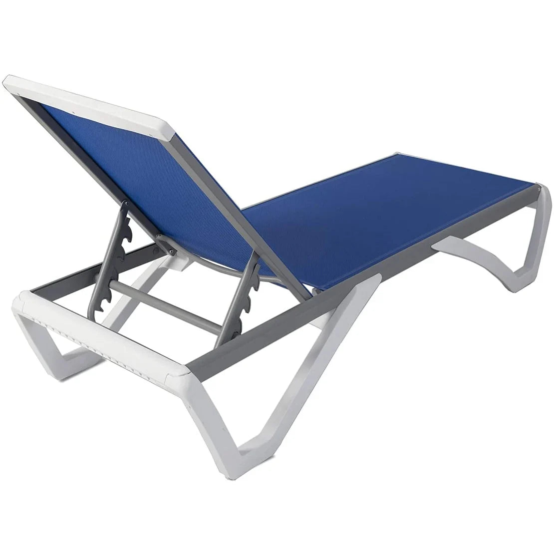 Kozyard Alan Chaise longue de patio inclinable et réglable, entièrement plate, en aluminium et résine de polypropylène