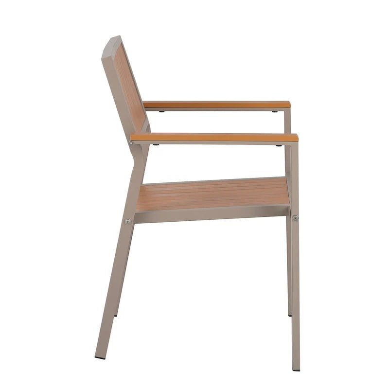Ensemble de salle à manger d'extérieur extensible 7 pièces avec table extensible et 6 fauteuils