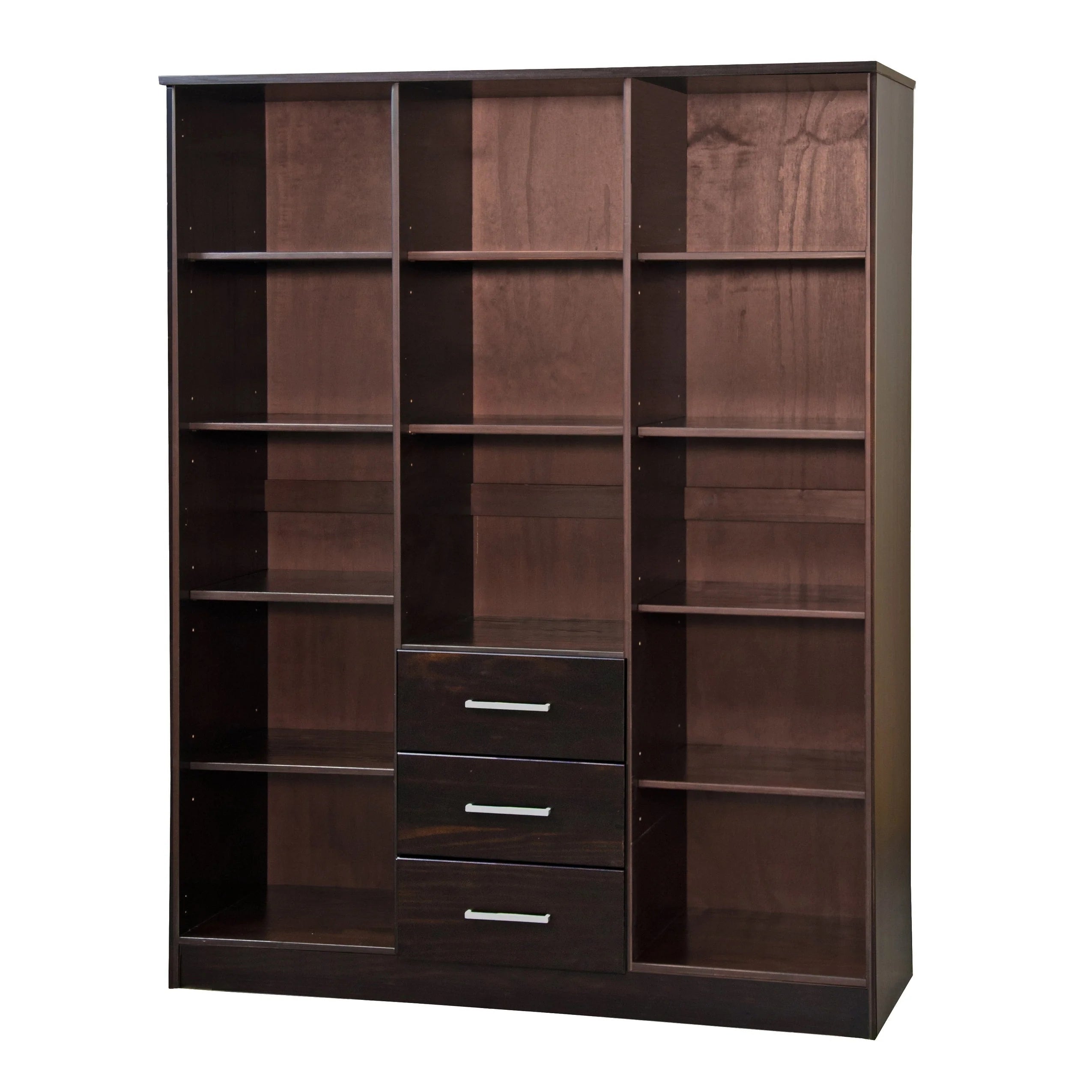 Palace Imports Armoire Cosmo 3 portes 100 % bois massif avec portes en bois massif ou portes miroir