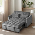 Causeuse futon moderne en velours avec dossier inclinable et poches, 2 places ??Gris foncé / Gris clair / Bleu / Noir