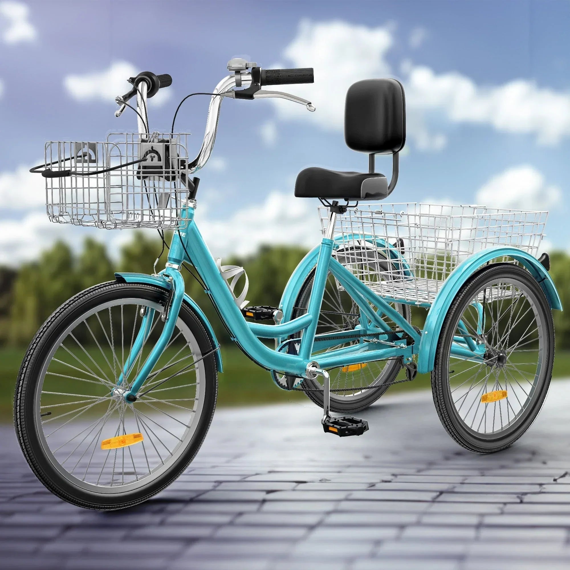 26 Tricycle Adulte 3 Roues 7 Vitesses